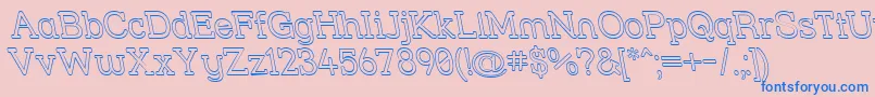 Strslour Font – Blue Fonts on Pink Background