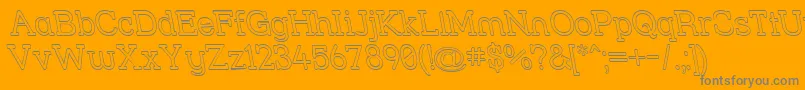 Strslour Font – Gray Fonts on Orange Background