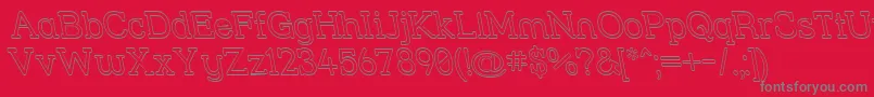 Strslour Font – Gray Fonts on Red Background