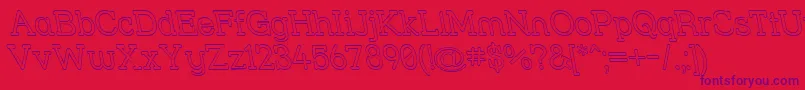 Strslour Font – Purple Fonts on Red Background