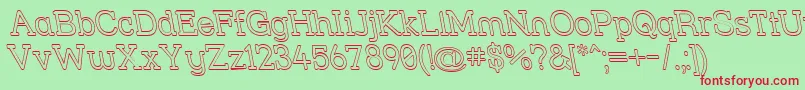 Strslour Font – Red Fonts on Green Background