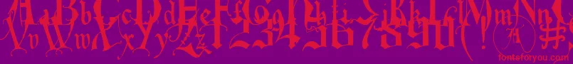 EastAnglia Font – Red Fonts on Purple Background