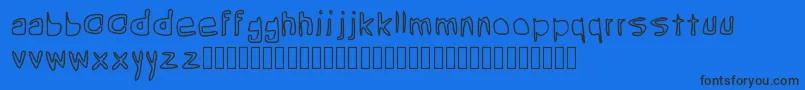 Шрифт Grean – чёрные шрифты на синем фоне