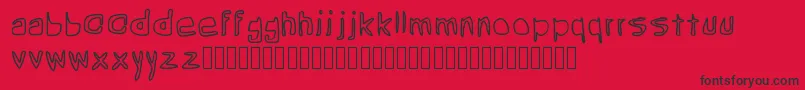 Grean-Schriftart – Schwarze Schriften auf rotem Hintergrund