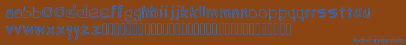 Grean Font – Blue Fonts on Brown Background