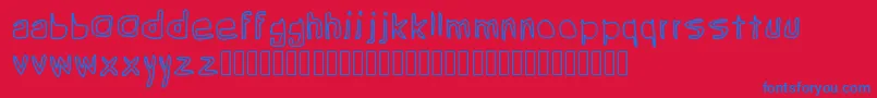 フォントGrean – 赤い背景に青い文字
