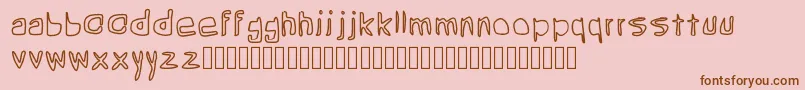 Grean-fontti – ruskeat fontit vaaleanpunaisella taustalla