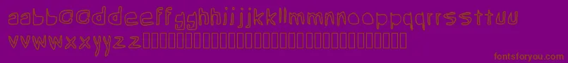 Grean-fontti – ruskeat fontit violetilla taustalla