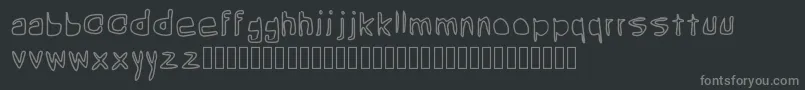 フォントGrean – 黒い背景に灰色の文字