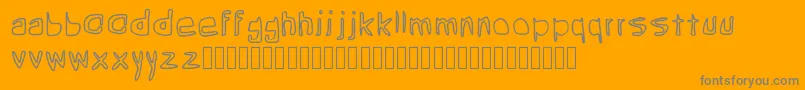 Grean-Schriftart – Graue Schriften auf orangefarbenem Hintergrund
