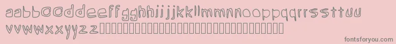 Grean-fontti – harmaat kirjasimet vaaleanpunaisella taustalla