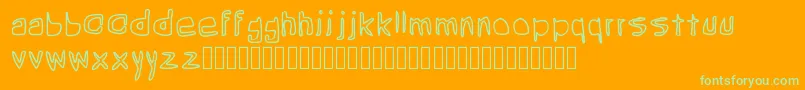 Grean Font – Green Fonts on Orange Background