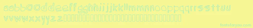Grean Font – Green Fonts on Yellow Background