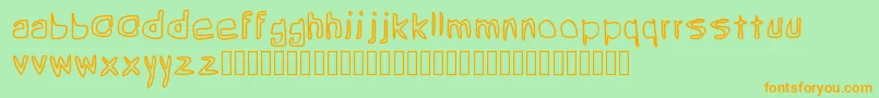 Grean Font – Orange Fonts on Green Background
