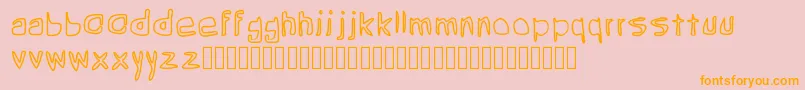 Grean Font – Orange Fonts on Pink Background