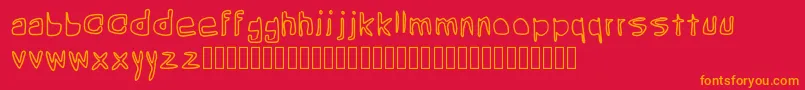 Grean Font – Orange Fonts on Red Background