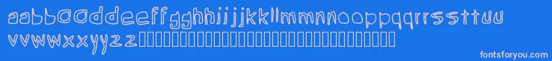 Grean Font – Pink Fonts on Blue Background
