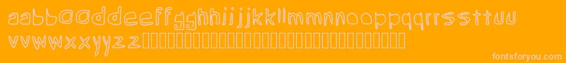 Grean Font – Pink Fonts on Orange Background