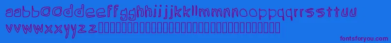 Grean Font – Purple Fonts on Blue Background