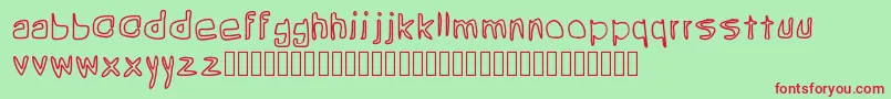 Grean Font – Red Fonts on Green Background