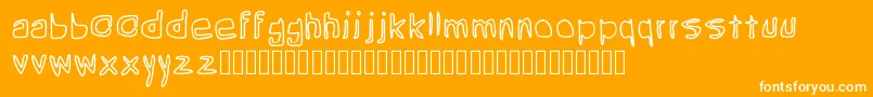 Шрифт Grean – белые шрифты на оранжевом фоне