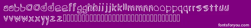 Шрифт Grean – белые шрифты на фиолетовом фоне