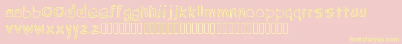 Шрифт Grean – жёлтые шрифты на розовом фоне