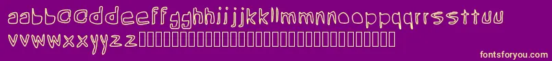 Grean Font – Yellow Fonts on Purple Background