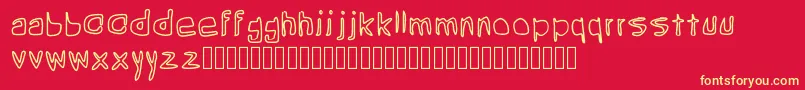 Grean Font – Yellow Fonts on Red Background