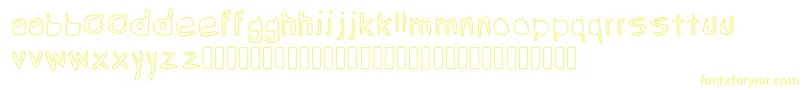 フォントGrean – 白い背景に黄色の文字