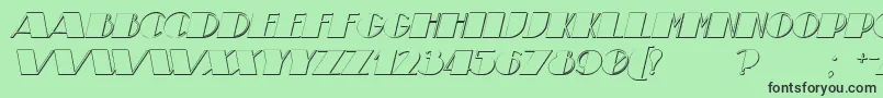 TheatricalShadowItalic Font – Black Fonts on Green Background