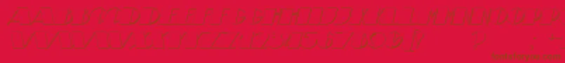 TheatricalShadowItalic Font – Brown Fonts on Red Background
