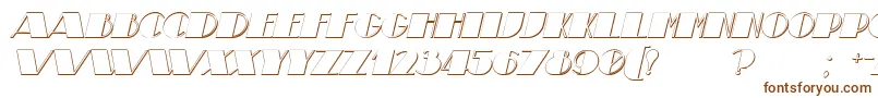 TheatricalShadowItalic-fontti – ruskeat fontit valkoisella taustalla