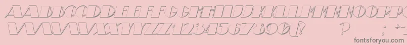 TheatricalShadowItalic Font – Gray Fonts on Pink Background