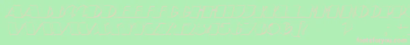 TheatricalShadowItalic Font – Pink Fonts on Green Background