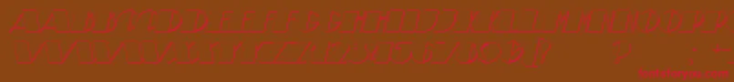 Police TheatricalShadowItalic – polices rouges sur fond brun