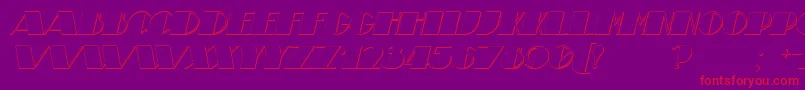 TheatricalShadowItalic Font – Red Fonts on Purple Background