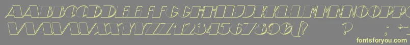 TheatricalShadowItalic Font – Yellow Fonts on Gray Background