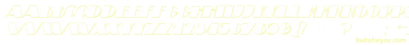 TheatricalShadowItalic-Schriftart – Gelbe Schriften