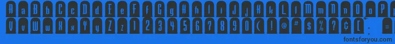 To Font – Black Fonts on Blue Background