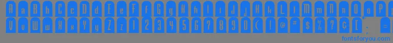 To Font – Blue Fonts on Gray Background