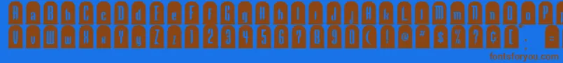 To Font – Brown Fonts on Blue Background