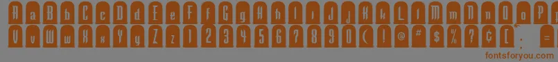 To Font – Brown Fonts on Gray Background