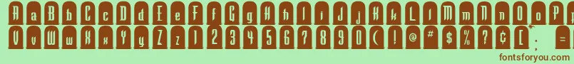 To Font – Brown Fonts on Green Background