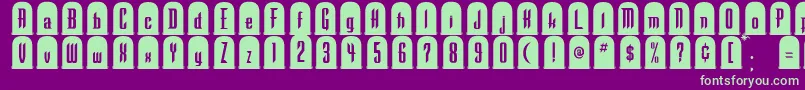 To Font – Green Fonts on Purple Background