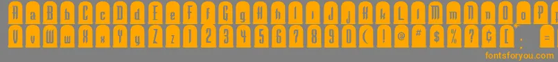 To-Schriftart – Orangefarbene Schriften auf grauem Hintergrund