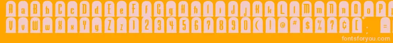 To Font – Pink Fonts on Orange Background