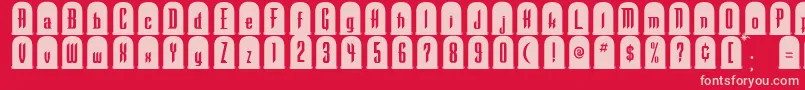 To Font – Pink Fonts on Red Background