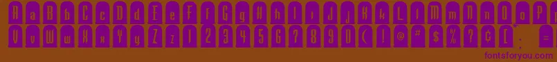 To Font – Purple Fonts on Brown Background