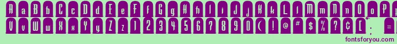 To Font – Purple Fonts on Green Background